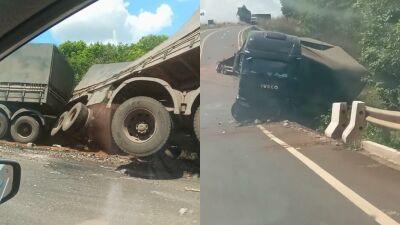 Imagem da notícia Bitrem sai da pista na MS-316, entre Paraíso das Águas e Costa Rica, e deixa trânsito parcialmente interrompido